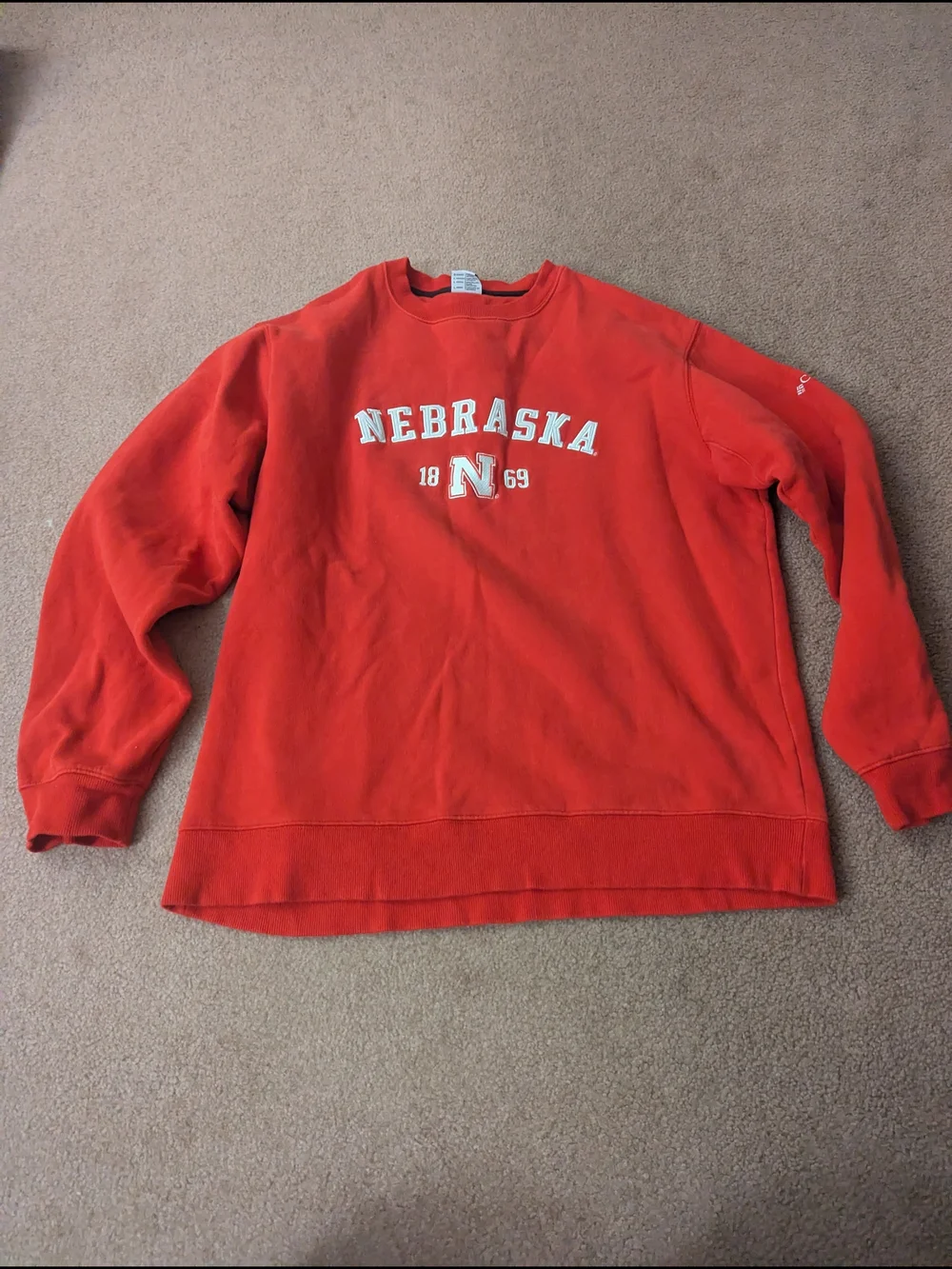 Nebraska Red Pullover Crewneck Sweatshirt